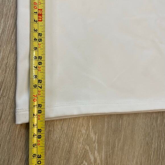 G4Free White Wide Leg Pants Women’s Medium M 8/10 28.5 Inseam Pull On Stretch - Picture 7 of 8